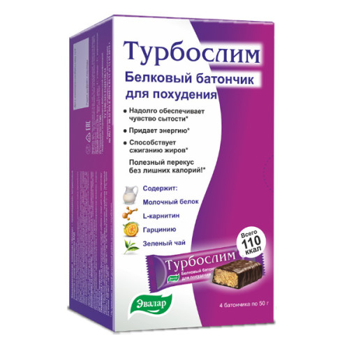 Турбослим батончик для похудения 50 г 4 шт Турбослим батончик для похудения 50 г 4 шт
