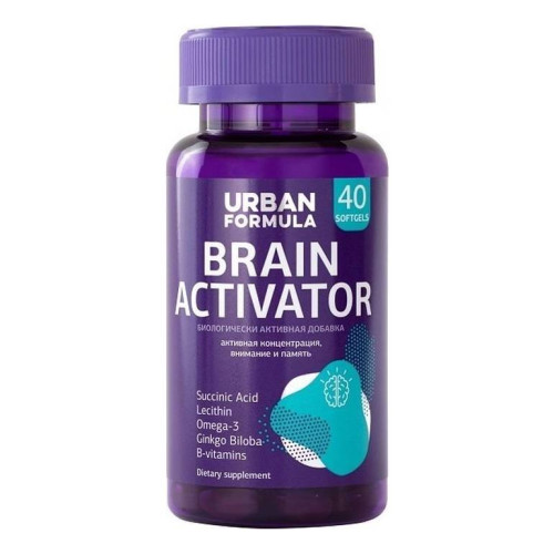 Urban Formula Brain Activator/Брейнер Активатор капсулы массой 600 мг 40 шт Urban Formula Brain Activator/Брейнер Активатор капсулы массой 600 мг 40 шт