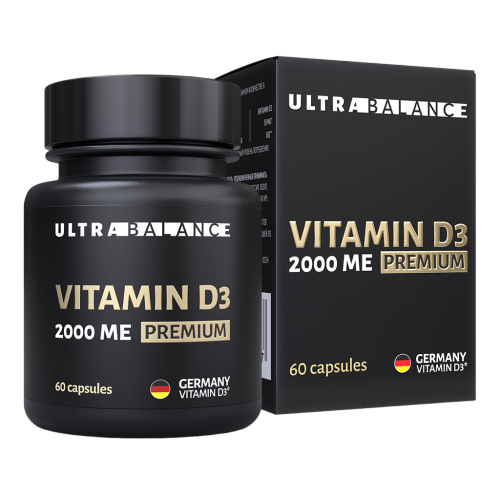 Витамин D3 2000 ME UltraBalance Premium капсулы массой 450 мг 60 шт Витамин D3 2000 ME UltraBalance Premium капсулы массой 450 мг 60 шт