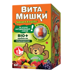 ВитаМишки BIO+ пребиотик жевательные пастилки массой 2500 мг 60 шт ВитаМишки BIO+ пребиотик жевательные пастилки массой 2500 мг 60 шт