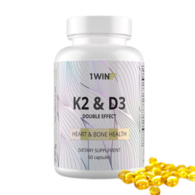 1WIN К2+Д3 Дабл эффект / K2+D3 Double effect капсулы массой 330 мг 120 шт