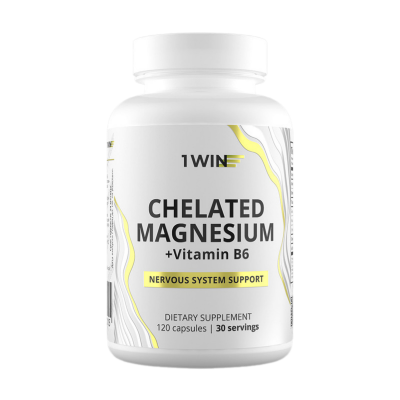 1WIN Магния хелат + витамин B6 / Magnesium chelate + vitamin B6 капсулы массой 650 мг 120 шт