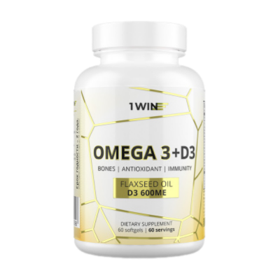 1WIN Омега-3+ D3 / Omega-3+ D3 капсулы массой 790 мг 60 шт