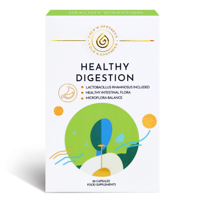 Gold'n Apotheka Healthy Digestion Лактобактерии и витамины (Lactobacillus& Vitamins) капсулы массой 600 мг 20 шт