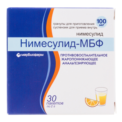 Нимесулид-МБФ гранулы д/приг суспензии для приема внутрь 100 мг пакеты по 2 г 30 шт