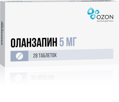 Оланзапин таблетки покрыт.плен.об. 5 мг 28 шт