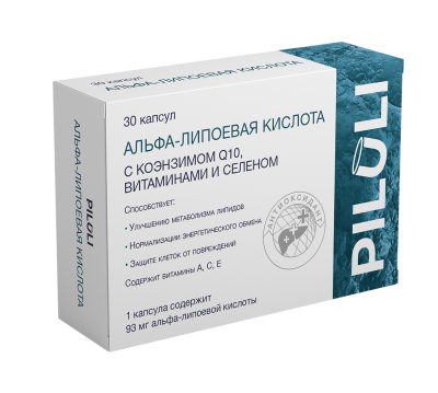 PILULI Альфа-липоевая кислота с коэнзимом Q10,витаминами и селеном капсулы по 435 мг 30 шт