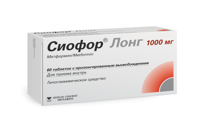 Сиофор Лонг таблетки с пролонг высвобождением 1000 мг 60 шт