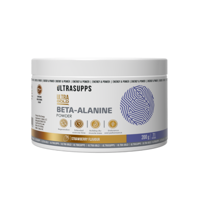 Ultrasupps Ультра Голд Бета-Аланин / Ultra Gold Beta-Alanine Strawberry со вкусом клубники порошок массой 200 г 1 шт