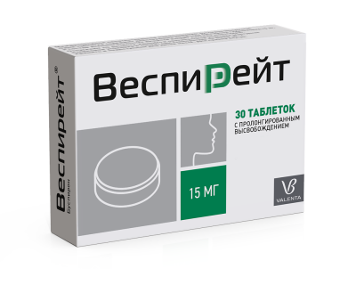 Веспирейт таблетки с пролонг высвобождением 15 мг 30 шт