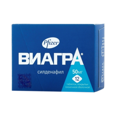 Виагра таблетки покрыт.плен.об. 50 мг 12 шт